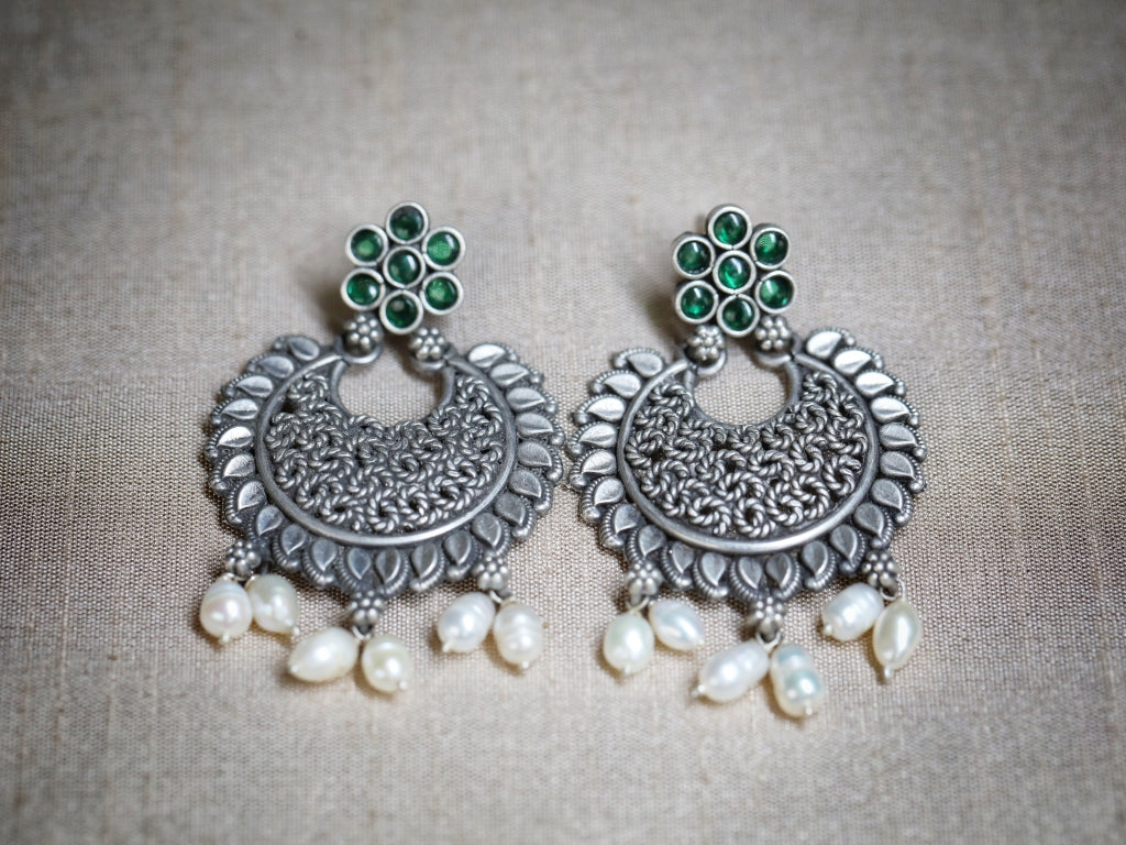Exquisite 92.5 Silver Chandbalis/ Earrings