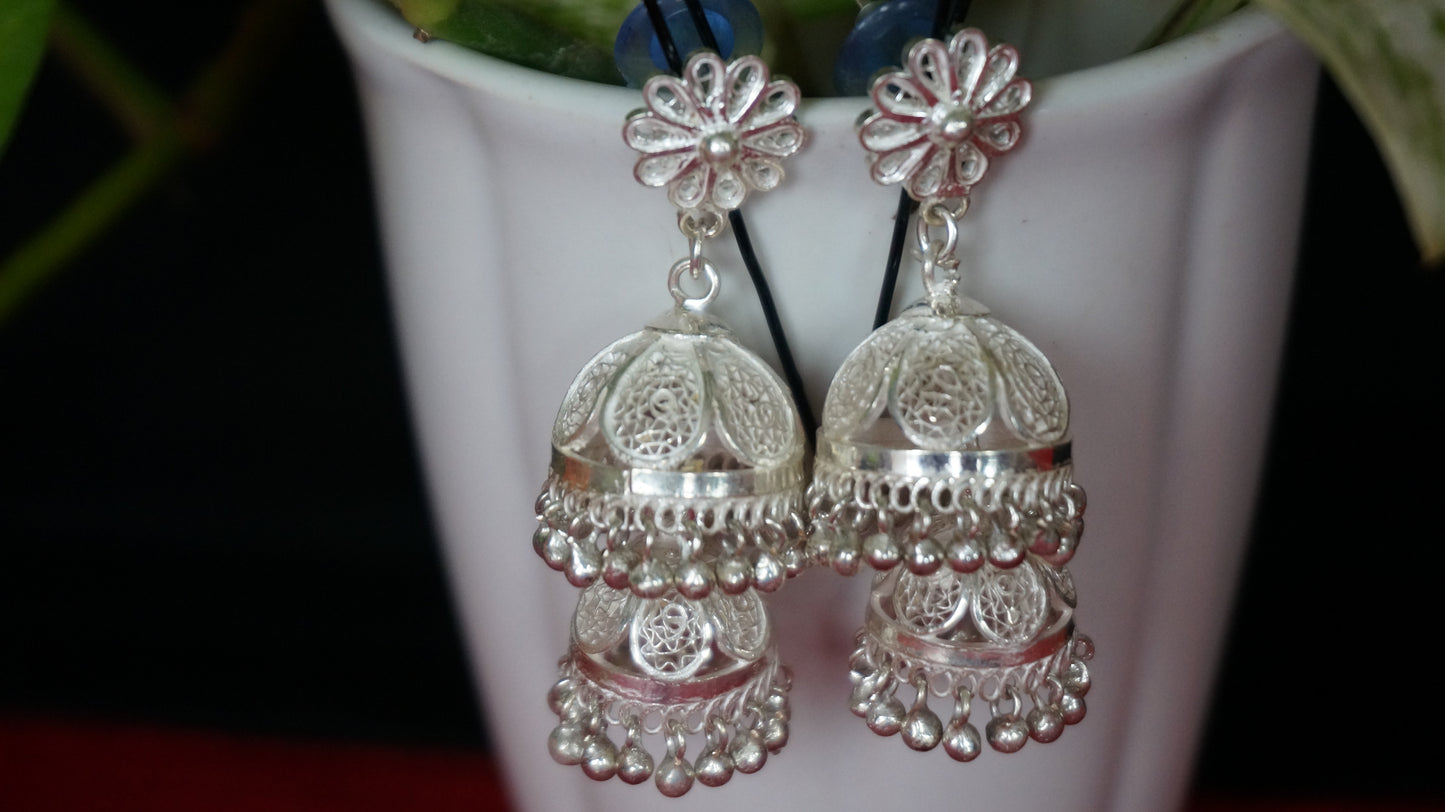 Heirloom Filigree Jhumkas/ Earing