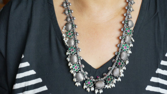 Sagari Leela (Ocean Grace) Set IN 92.5 sterling silver