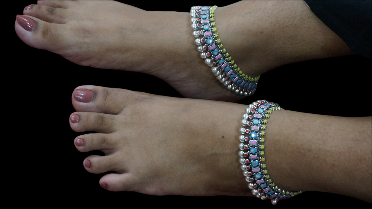 92.5 Pure Silver payal/Anklets – Signature Heritage Luxury
