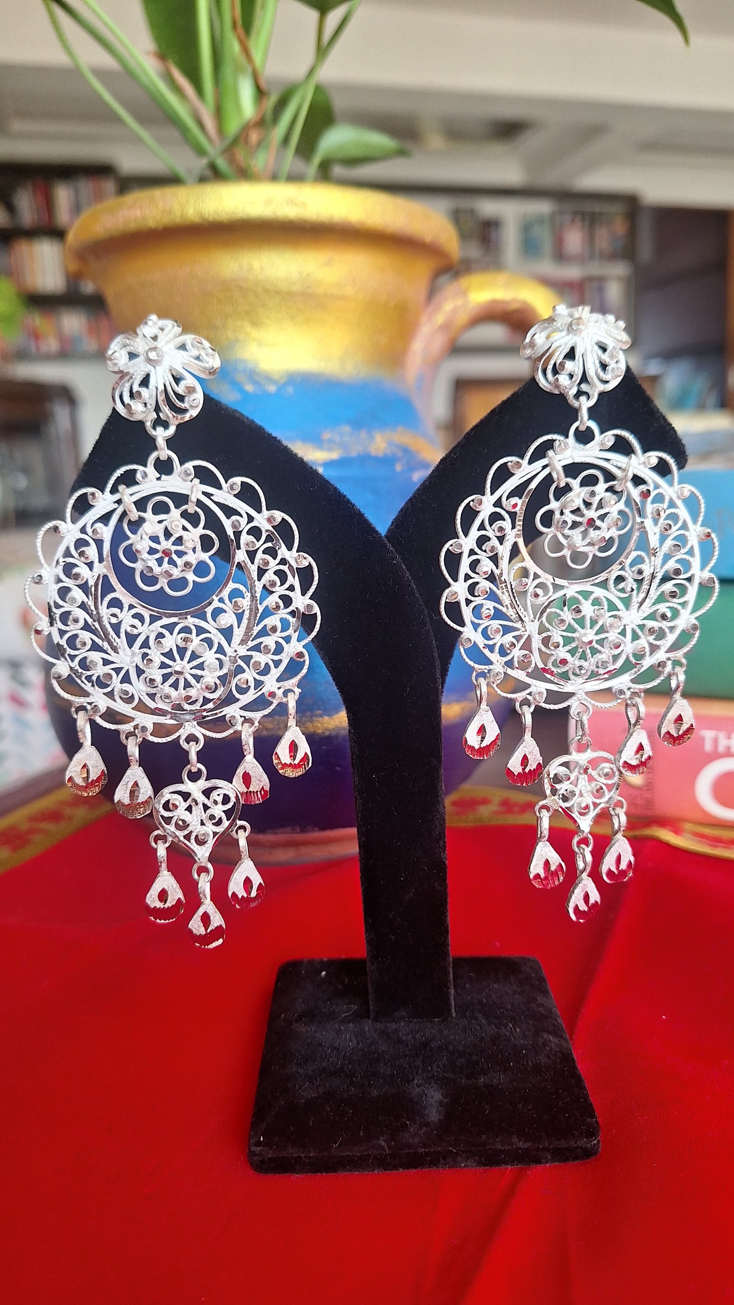 Ornate Moonflower Earrings