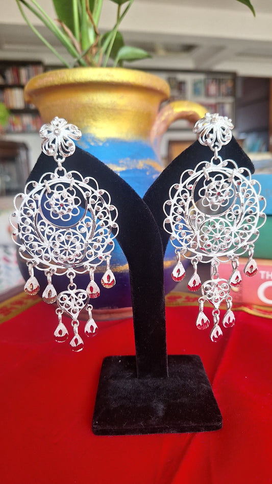 Ornate Moonflower Earrings