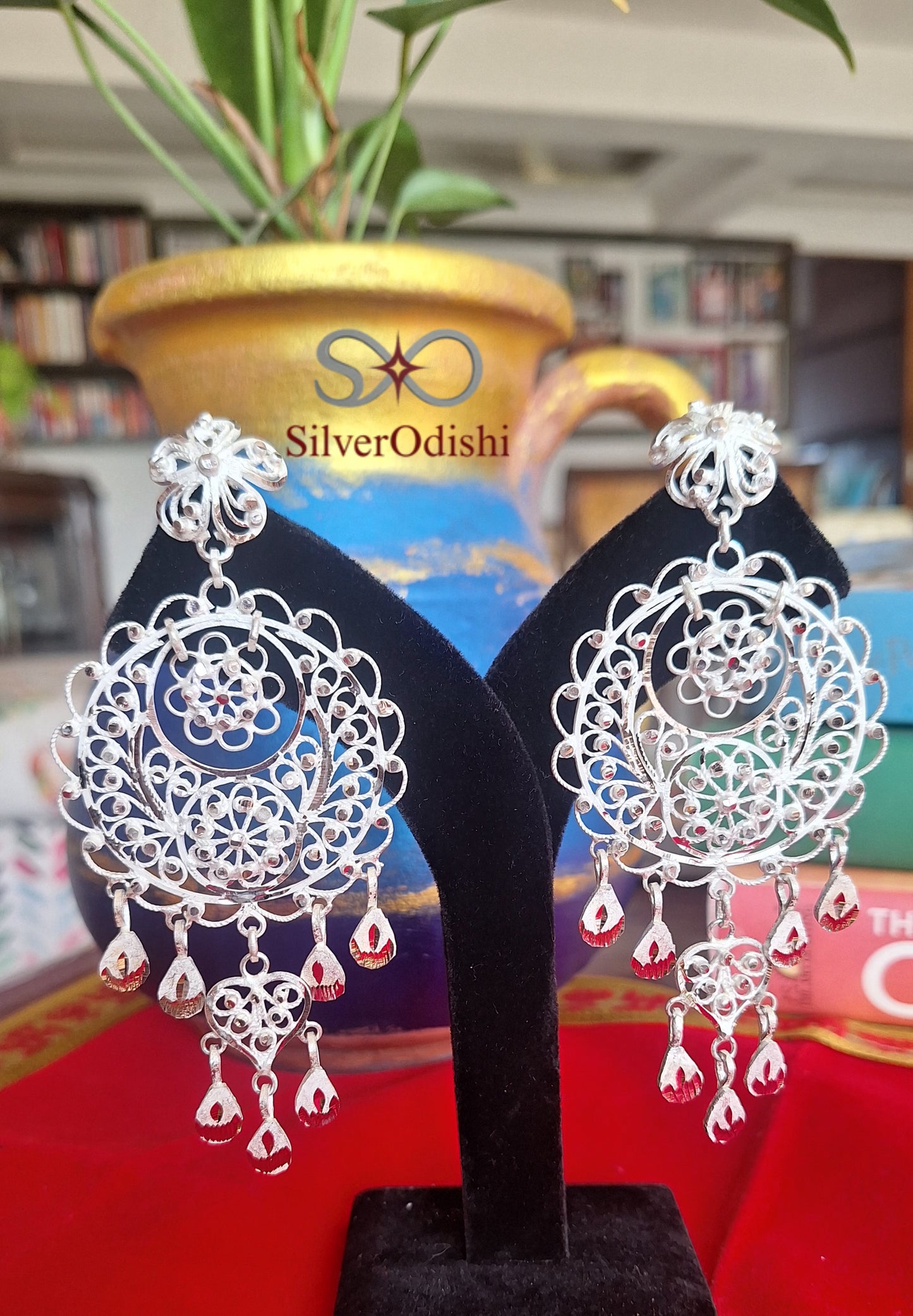 Ornate Moonflower Earrings