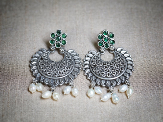 Exquisite 92.5 Silver Chandbalis/ Earrings