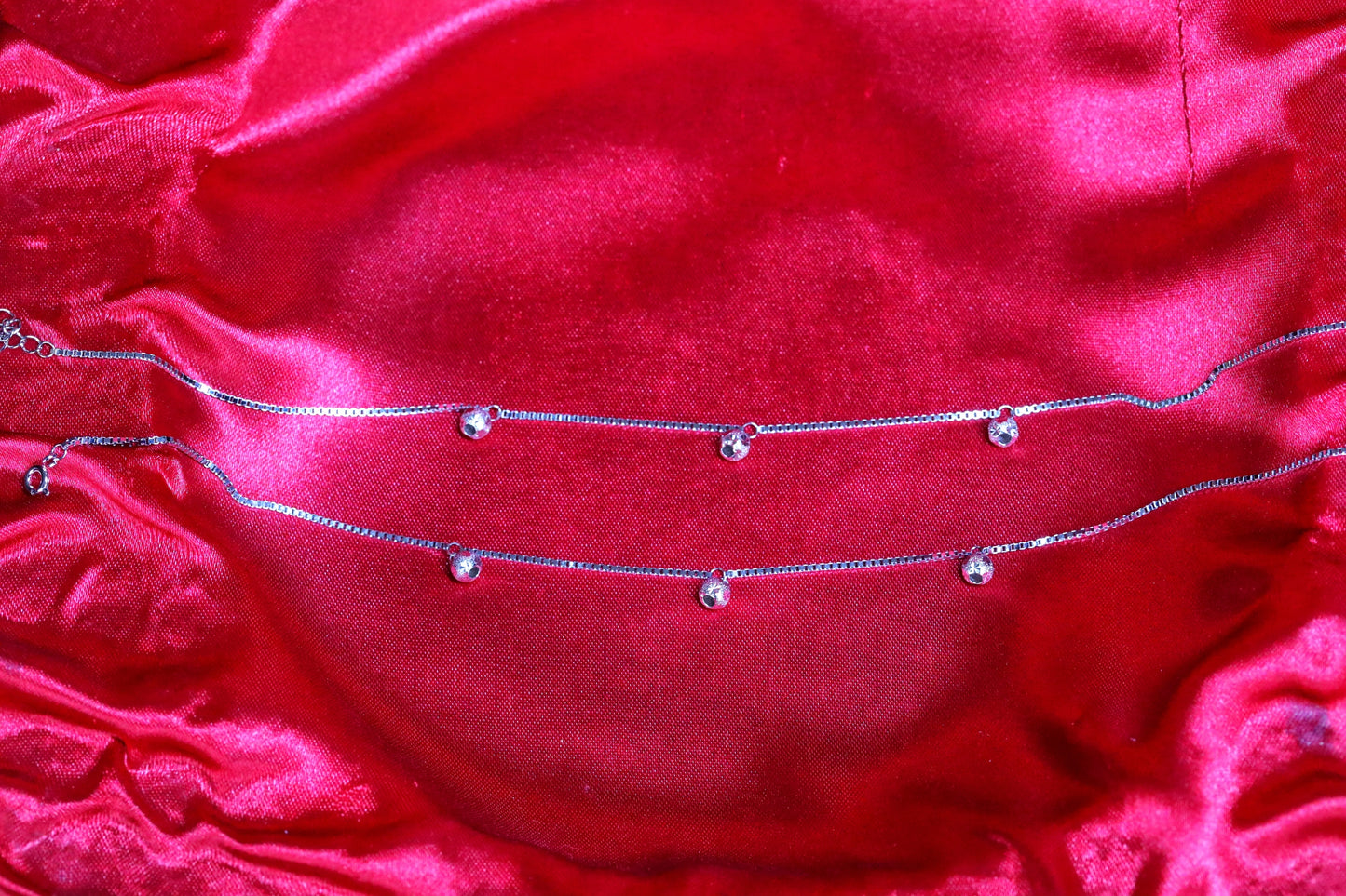 92.5 Pure silver string payal/anklet