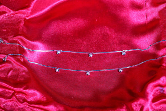 92.5 Pure silver string payal/anklet