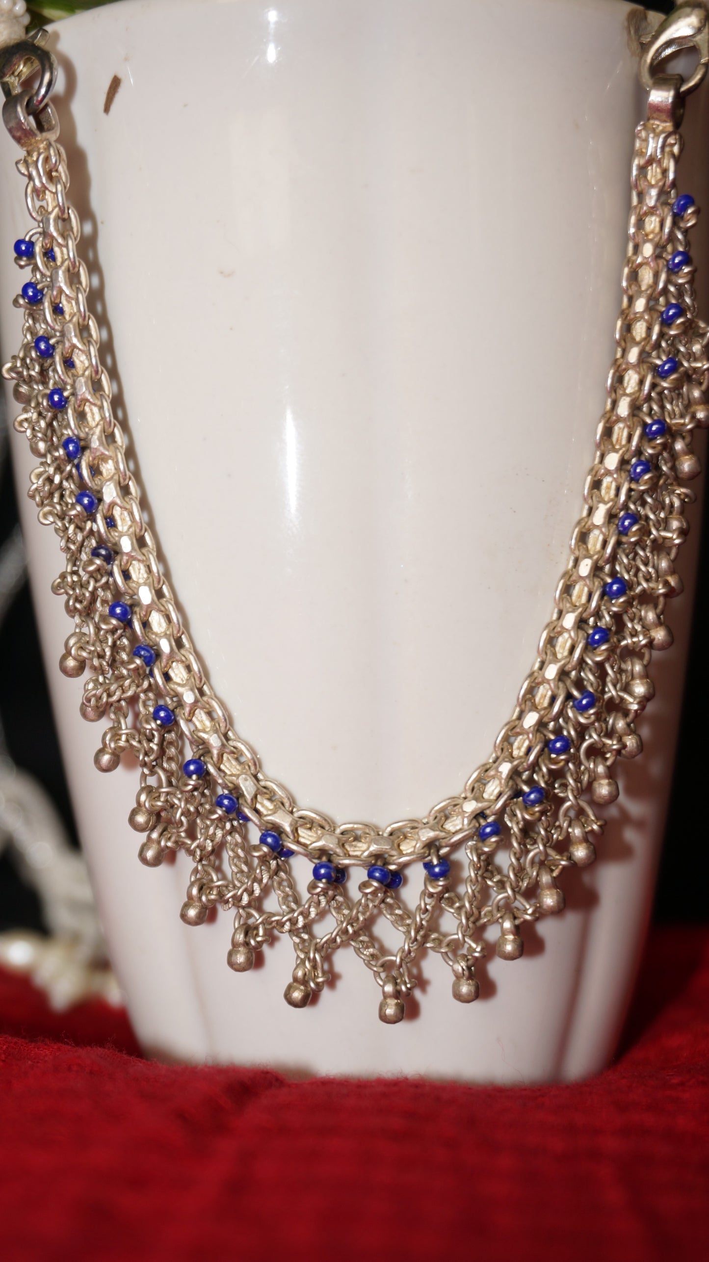 Neelam Jaali Choker in 92.5 sterling silver
