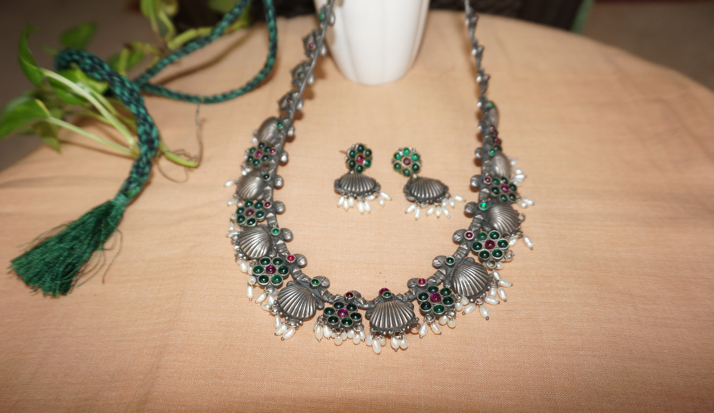 Sagari Leela (Ocean Grace) Set IN 92.5 sterling silver
