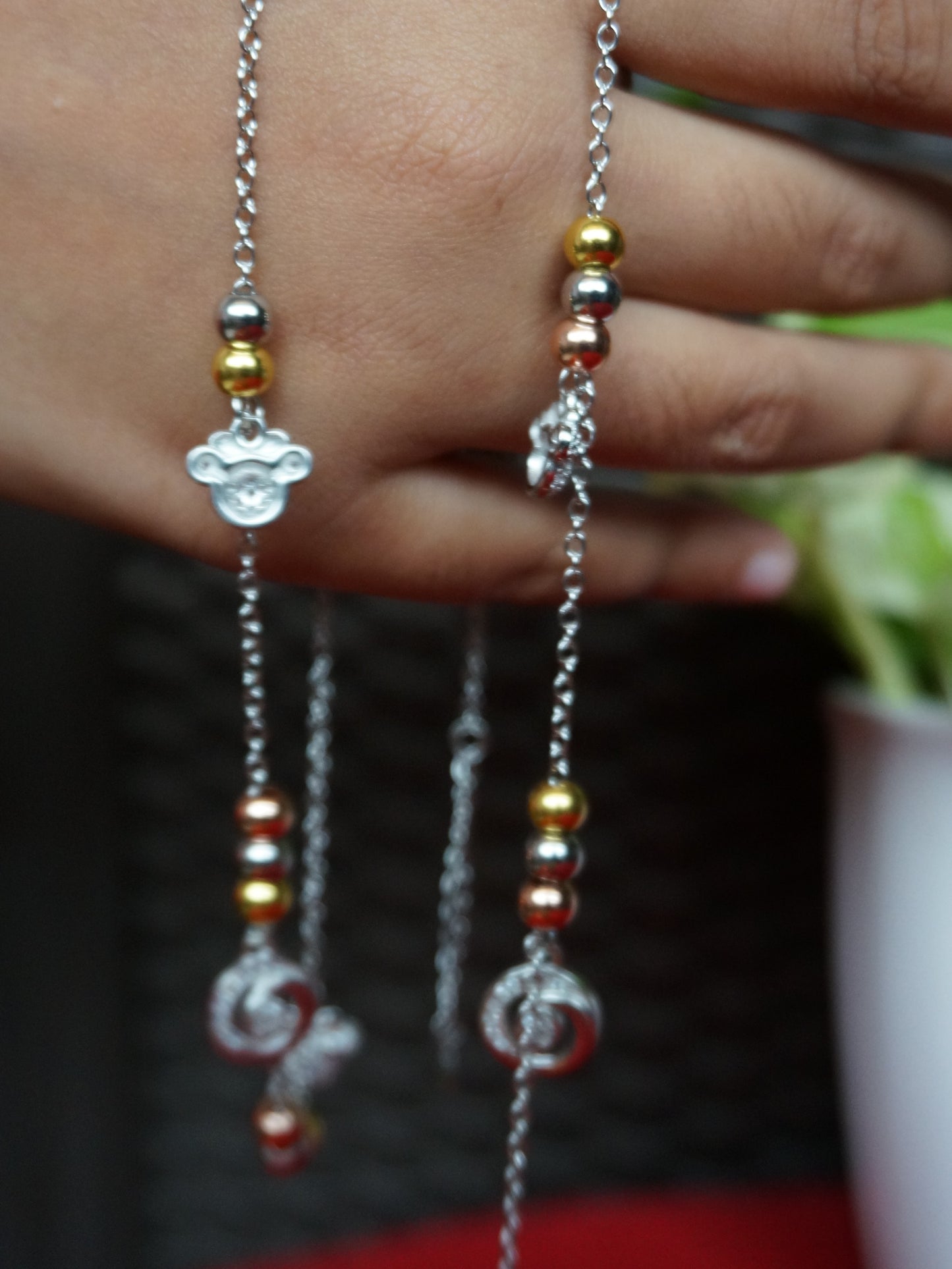 Boho Spirit payal/Anklet/bracelet in 92.5 silver