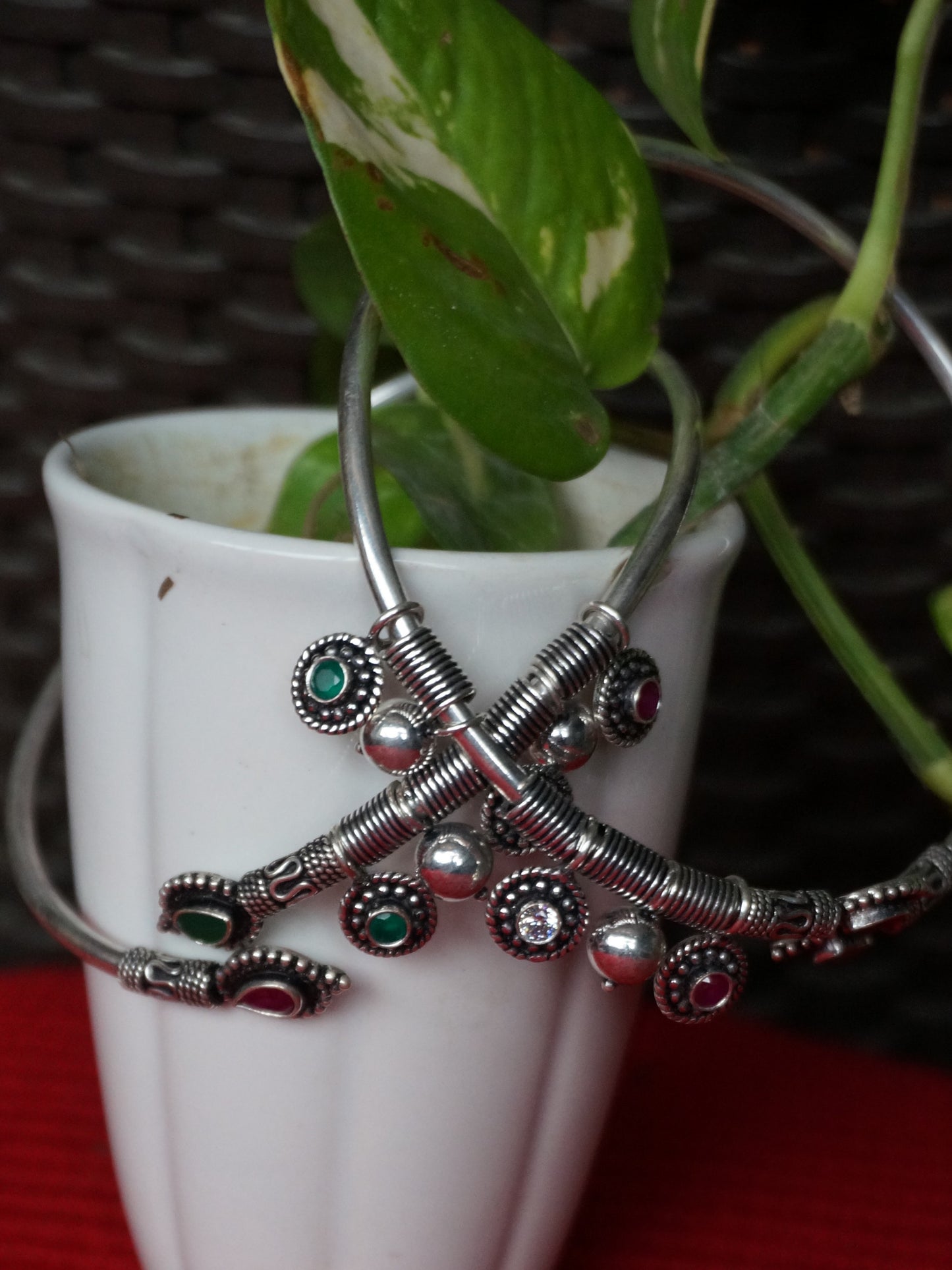 92.5 Pure Silver Oxidized Anklets – Heritage Luxe
