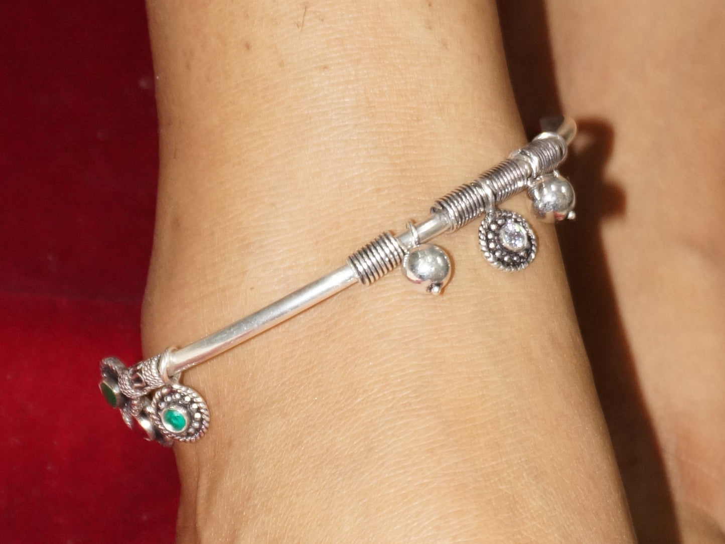 92.5 Pure Silver Oxidized Anklets – Heritage Luxe