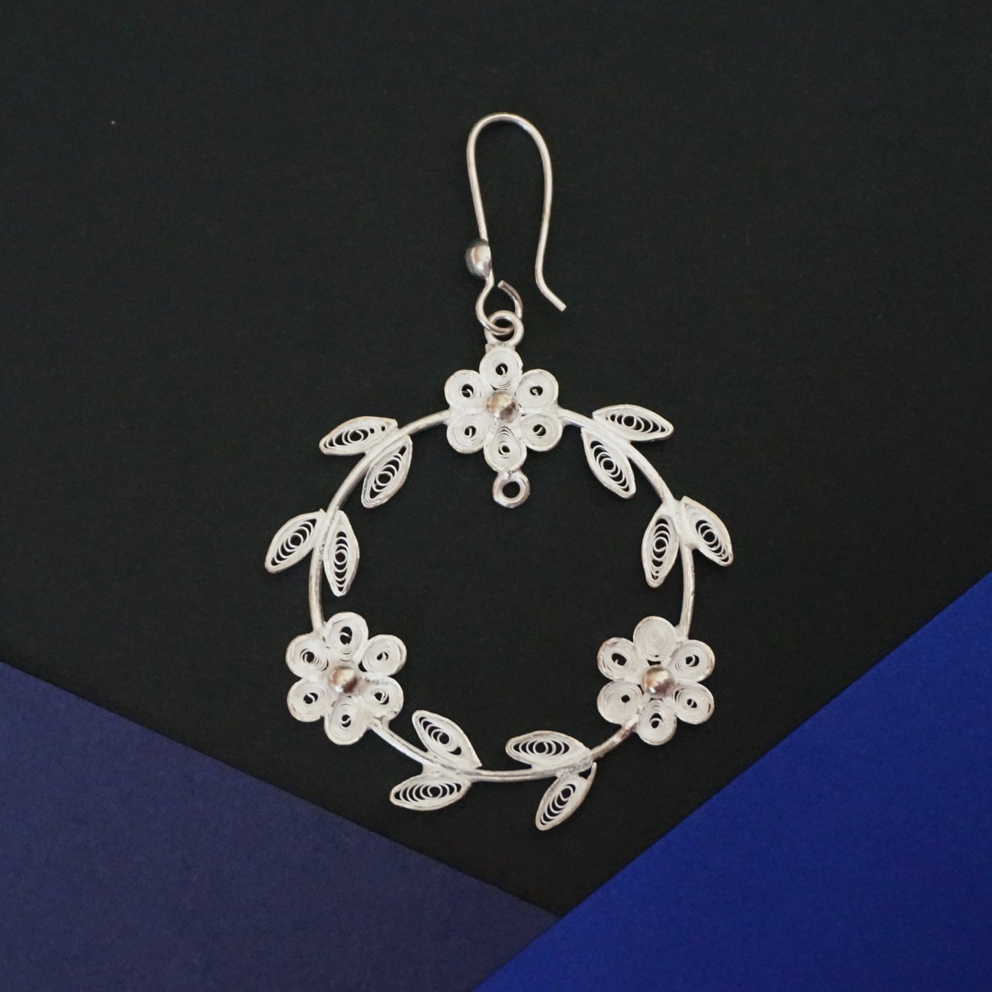 Azure Bloom Hoop