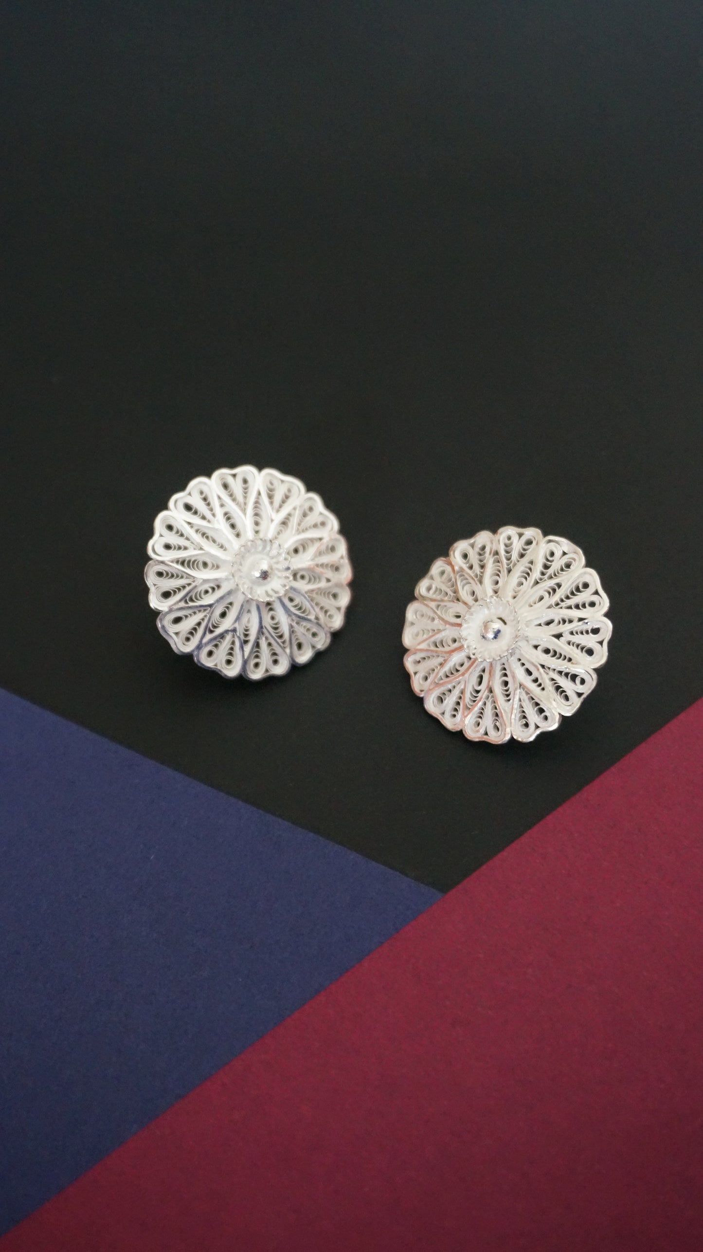 Silver Bloom Medallions