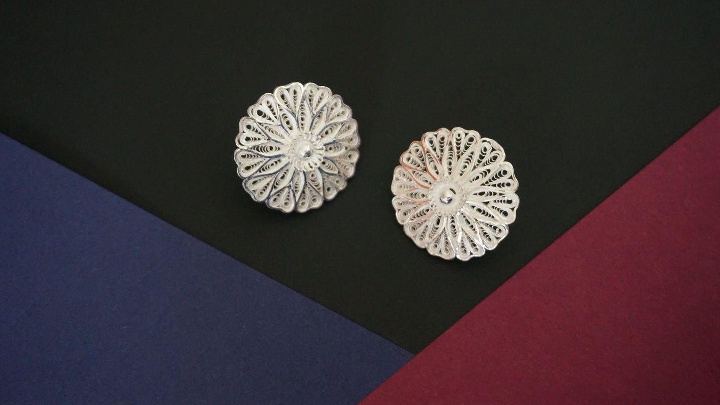 Silver Bloom Medallions