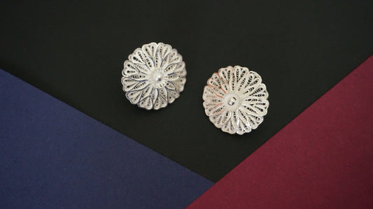 Silver Bloom Medallions