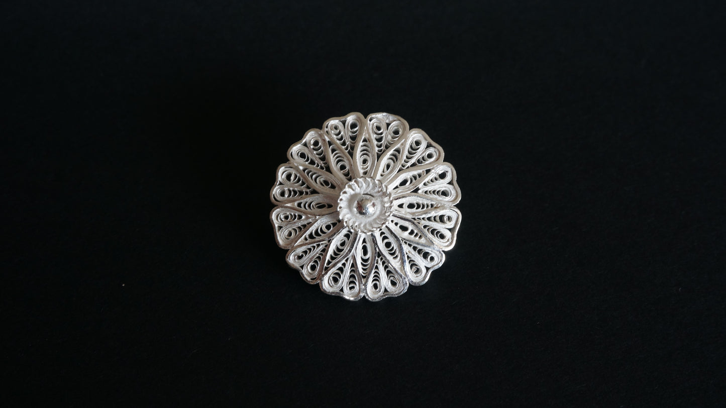 Silver Bloom Medallions