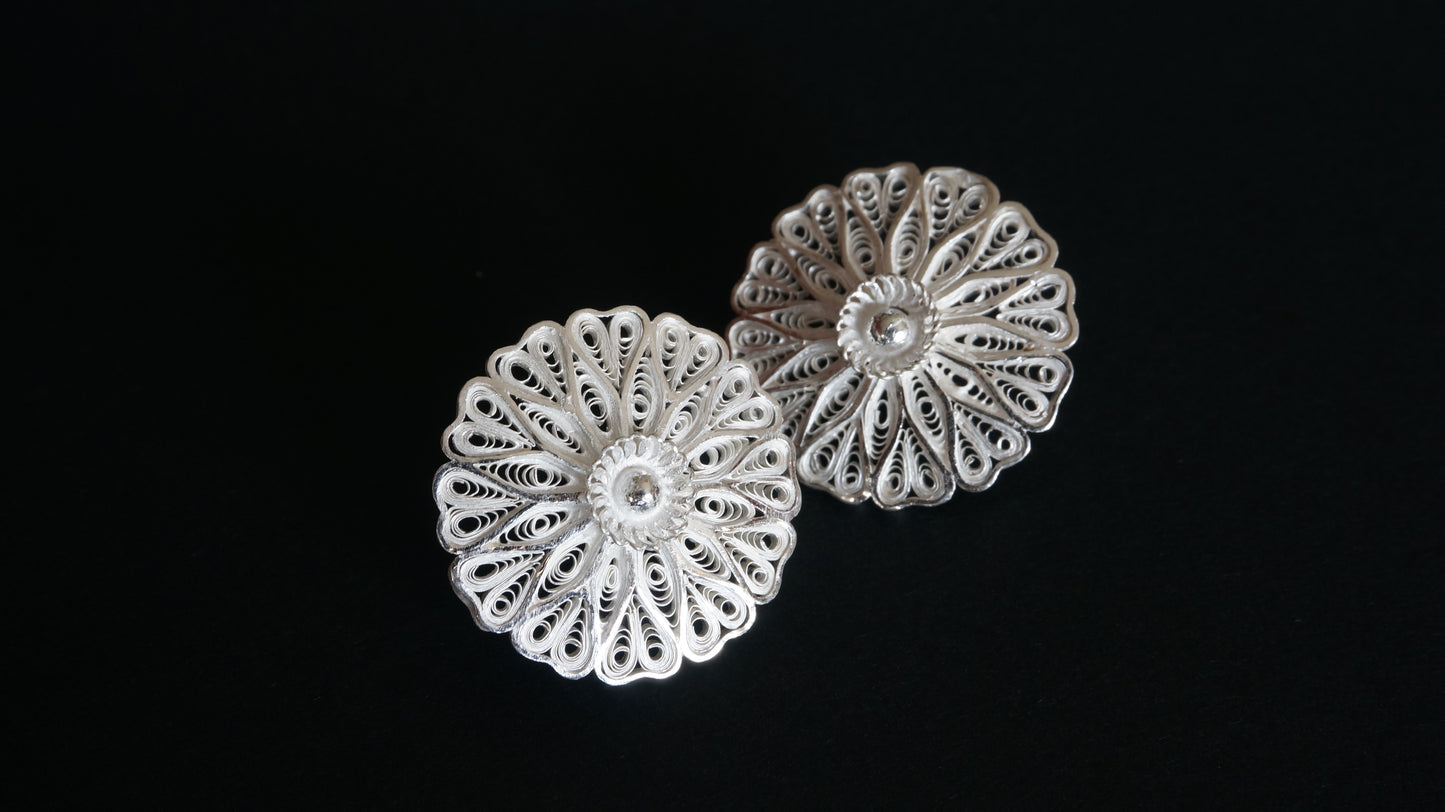 Silver Bloom Medallions