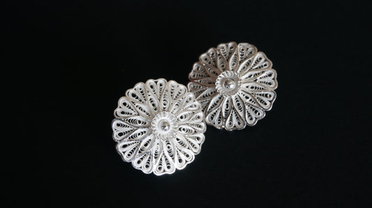 Silver Bloom Medallions