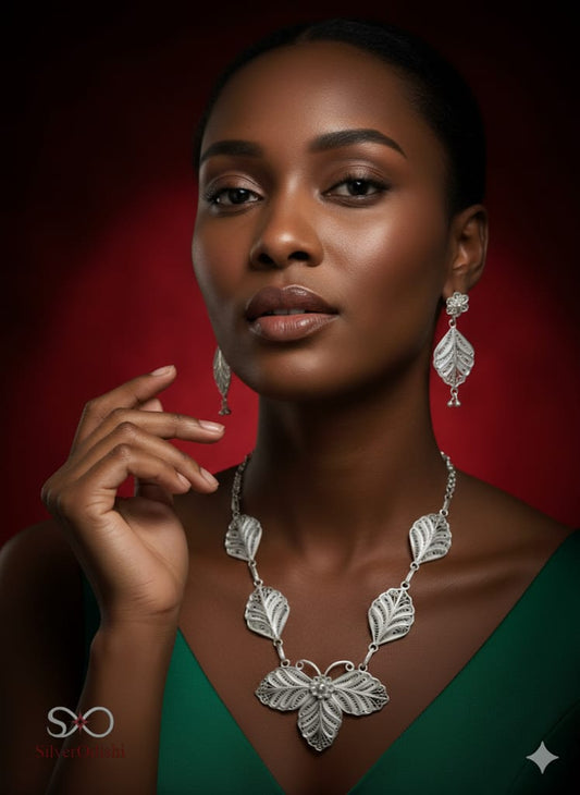 Nature's Whisper Filigree Set in 92.5steling silver