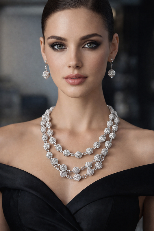 Silver Motor Mala